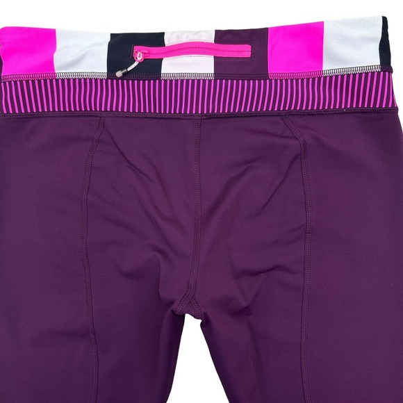 Lululemon Run Inspire Crop II Leggings Women’s Size 8 Purple Pink Colorblock - Picture 8 of 15